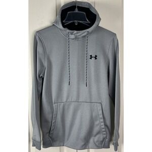 Under Armour Hoodie Sz Small Coldgear Loose Pullover Sweatshirt Grey Hooded C14